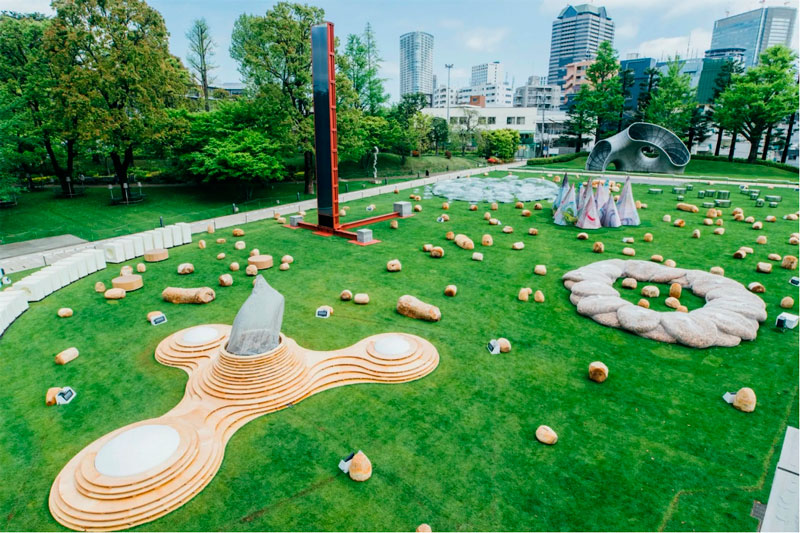 Ландшафтная инсталляция – удобные для детей спортивные объекты в PARK JAPAN NOIZ
